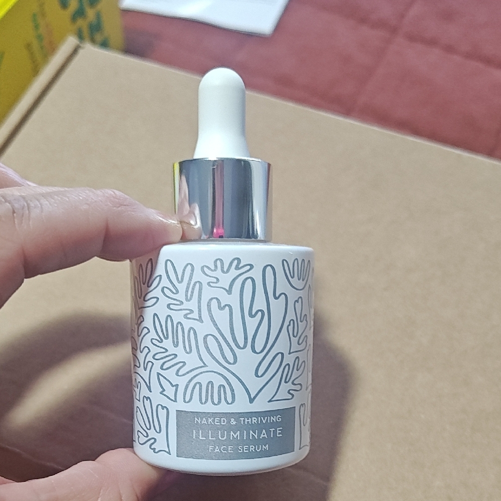 Naked & Thriving Illuminate BC+ Face Serum | Hyaluronic Acid, Vitamin C, Bakuchi